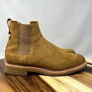 Allen Edmonds "DENALI" Men's Slip-On Chelsea Boots 10 D Brown Suede 5837